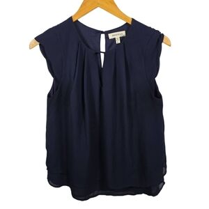 Monteau Los Angeles Navy Sleeveless Blouse L